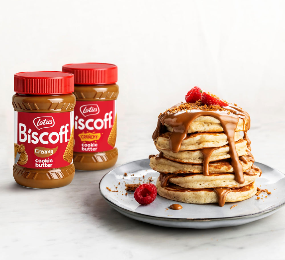 Lotus Biscoff spread ingredients: non-GMO, vegan, RSPO-certified palm oil.