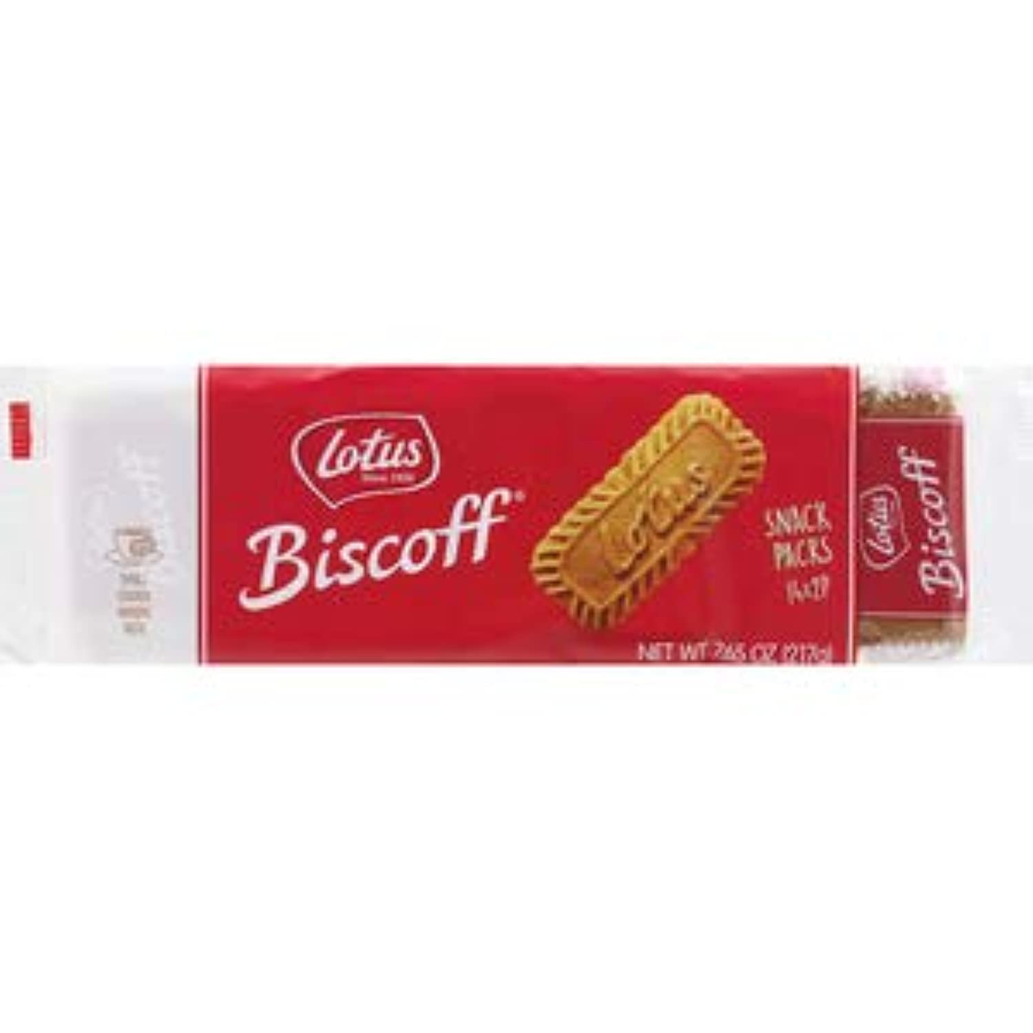 Biscoff Cookie Fresh 7.65oz pack shot features Belgian-made caramelized biscuits for a quick coffee break.