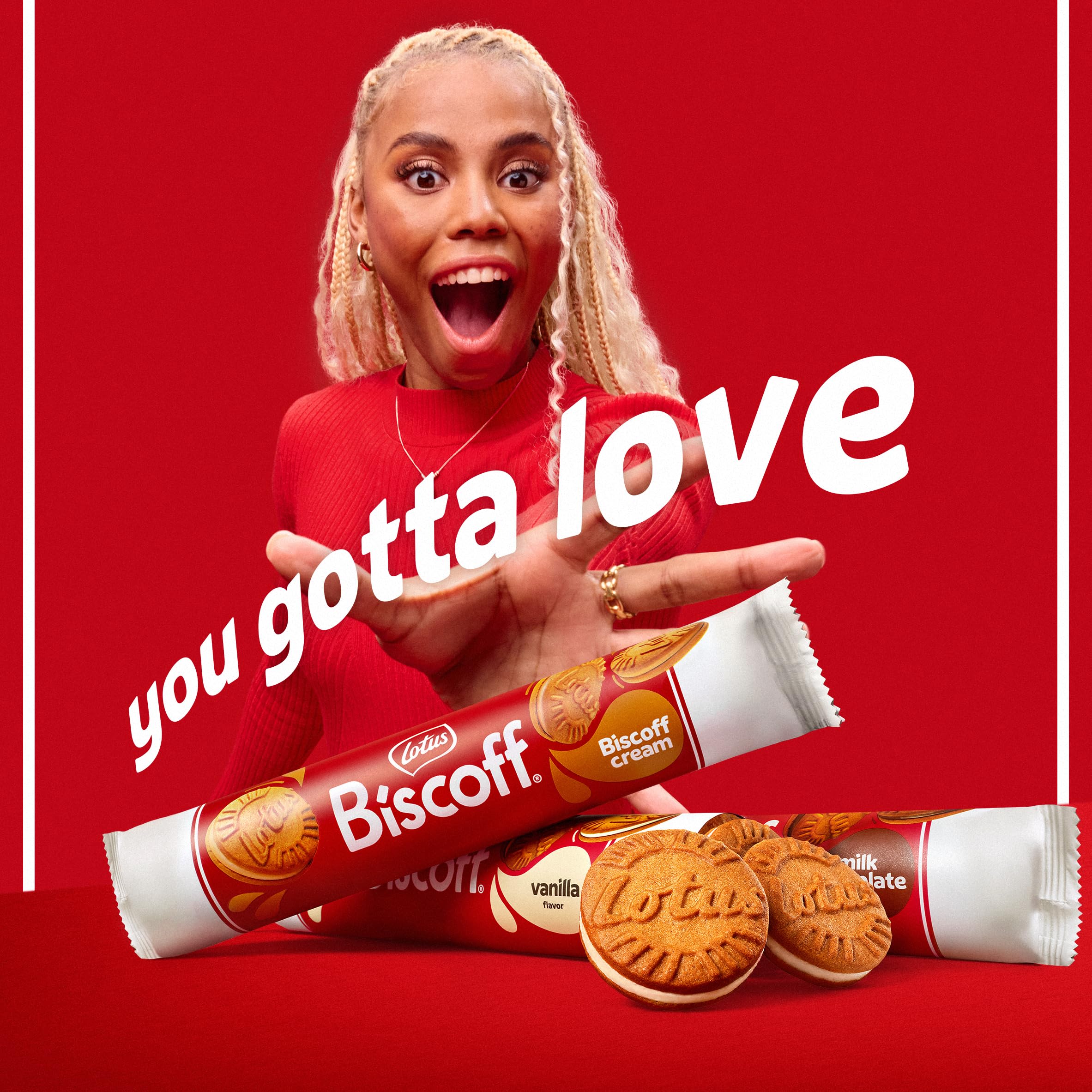 Biscoff vegan-friendly ingredients label, no artificial colors or preservatives.