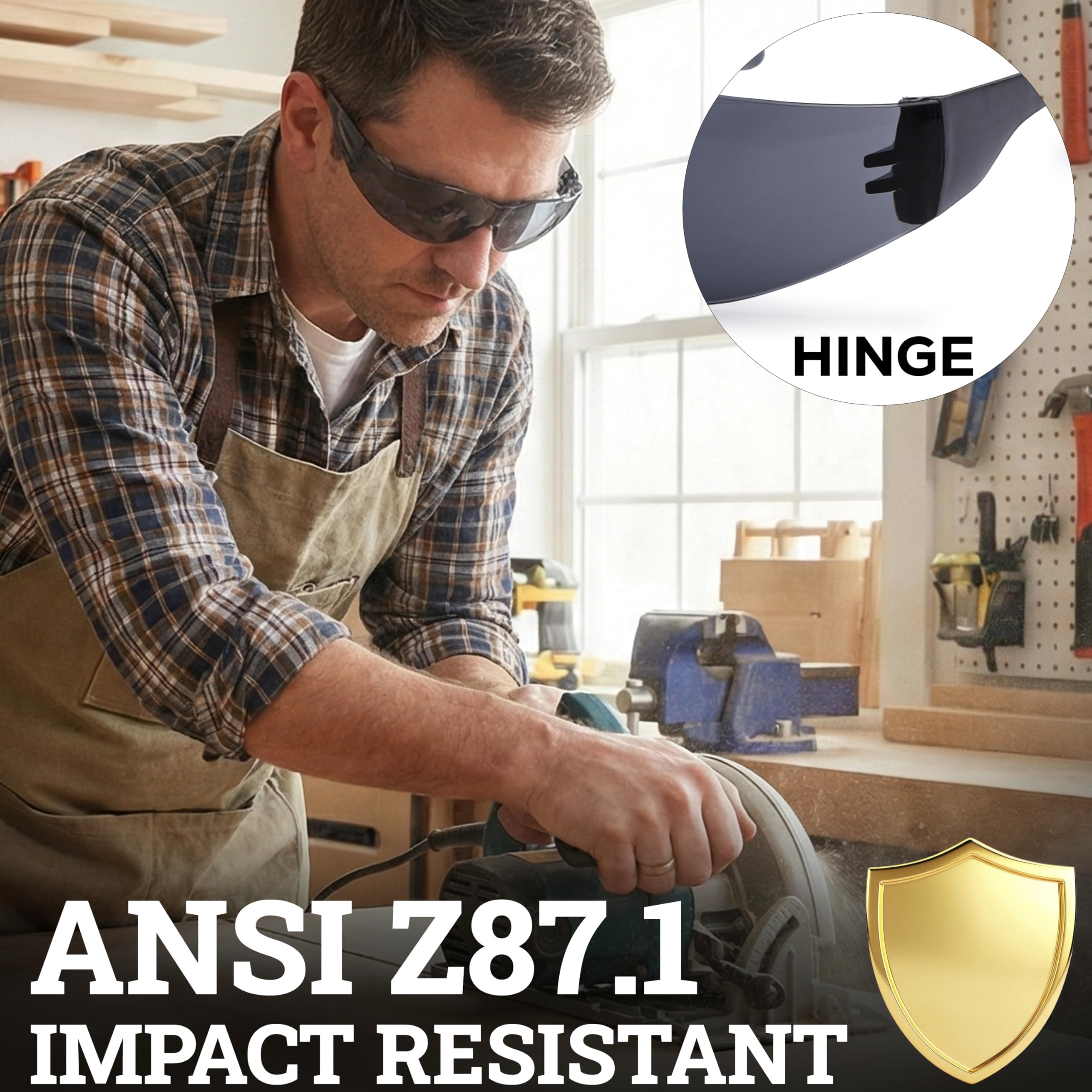 BISON LIFE ANSI Z87.1 compliant eyewear for reliable workplace safety.