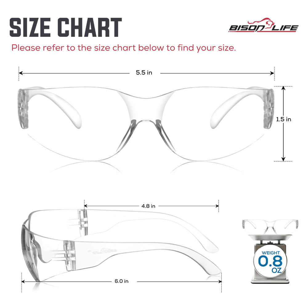 BISON LIFE one-size-fits-most glasses for adults and teens