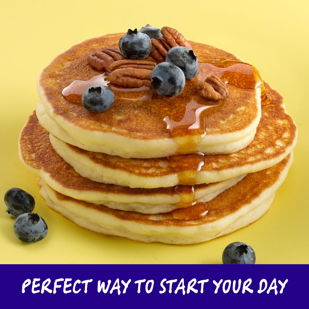 Bisquick gluten free pancakes stack displays light, fluffy texture