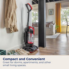 Bissell CleanView Compact scatter-free tech reduces floor mess.