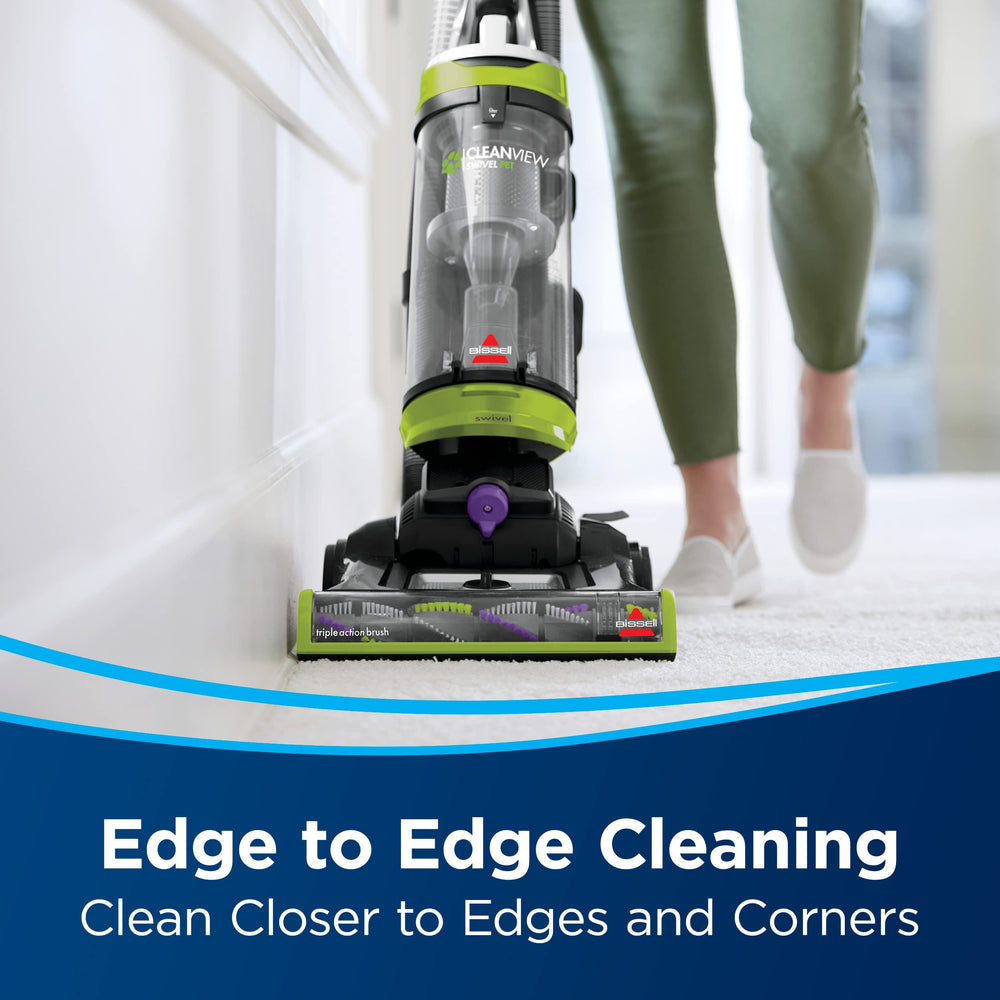 Bissell CleanView Swivel easy empty design simplifies disposal.