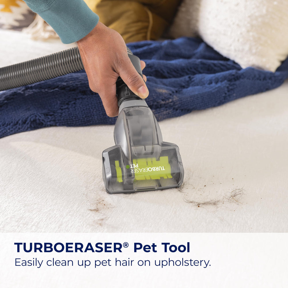 Bissell CleanView Swivel Rewind swivel steering for tight corner cleaning.