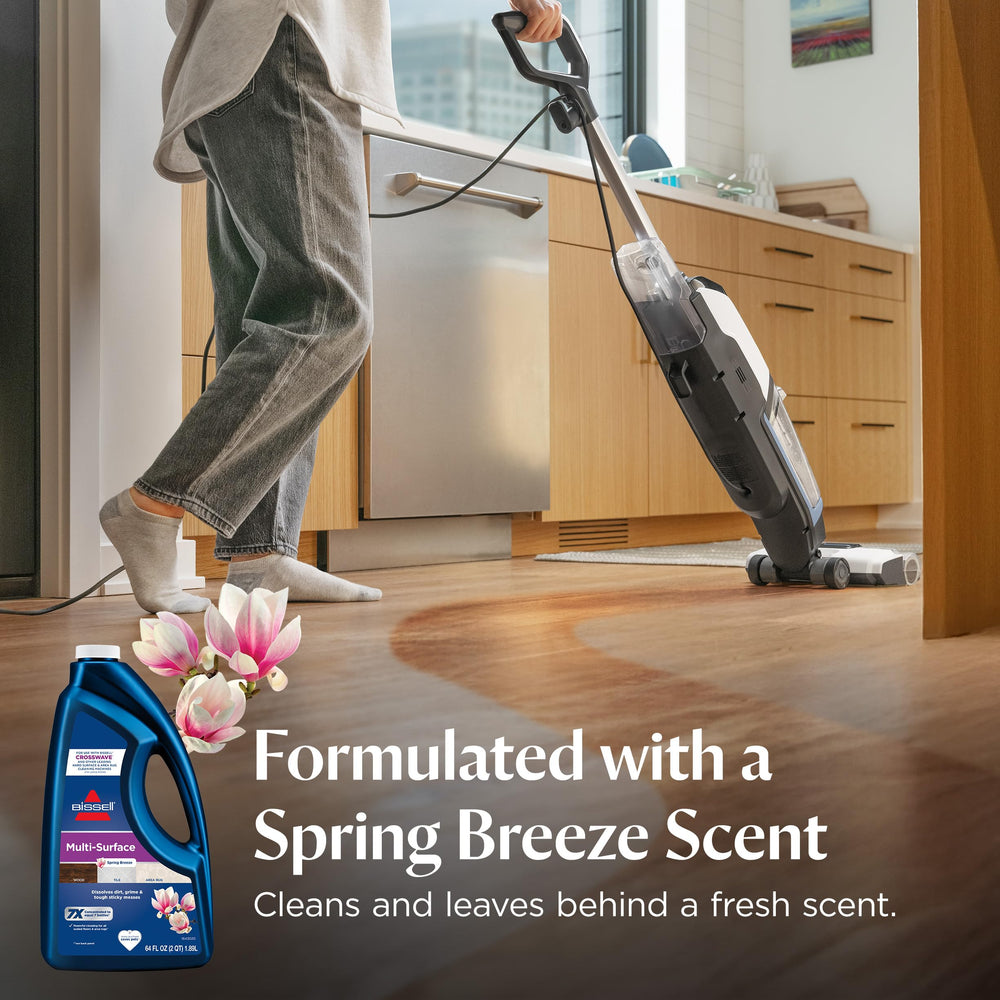 Bissell CrossWave cleans area rugs with this multi-surface formula.