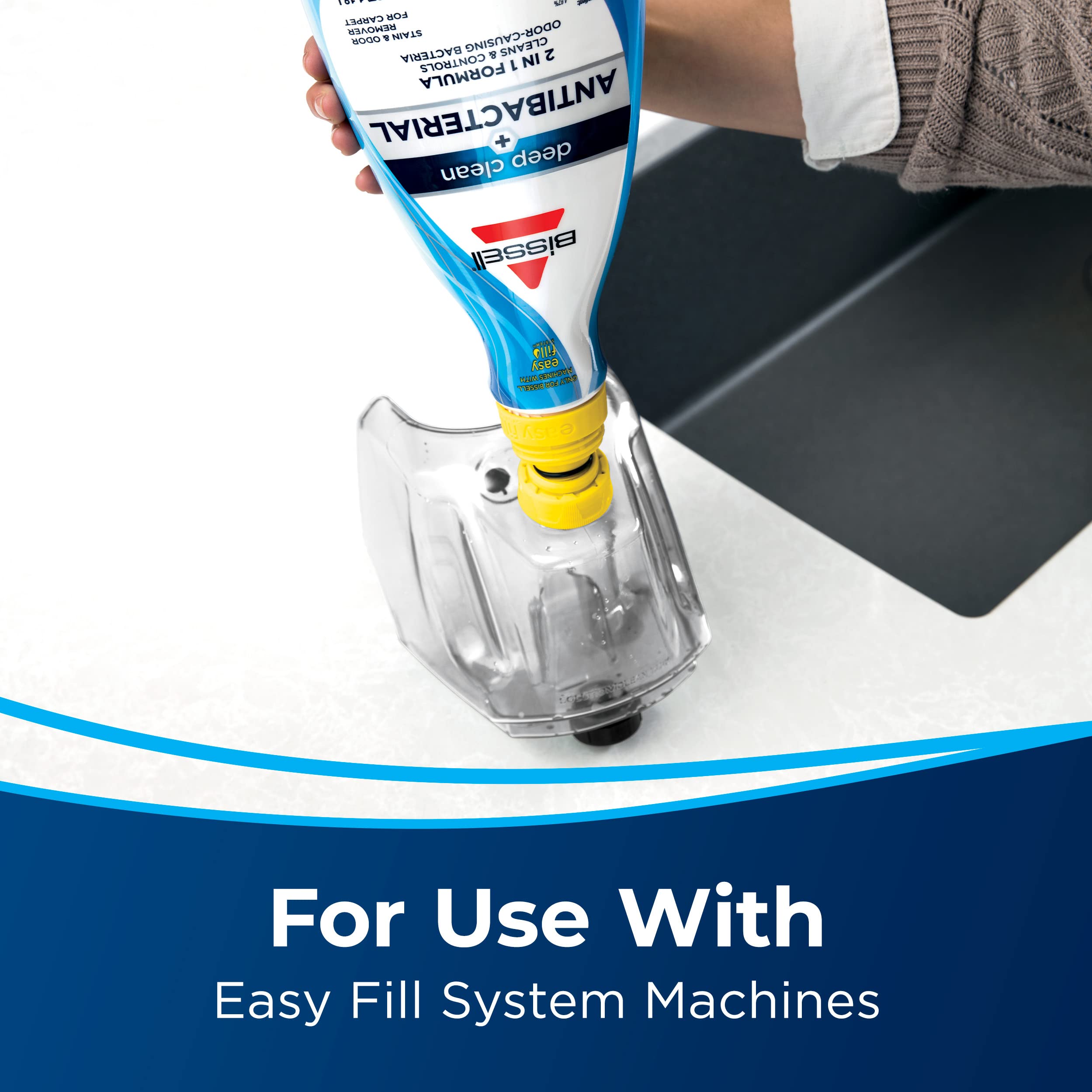 Bissell Deep Clean antibacterial formula used with Easy Fill System