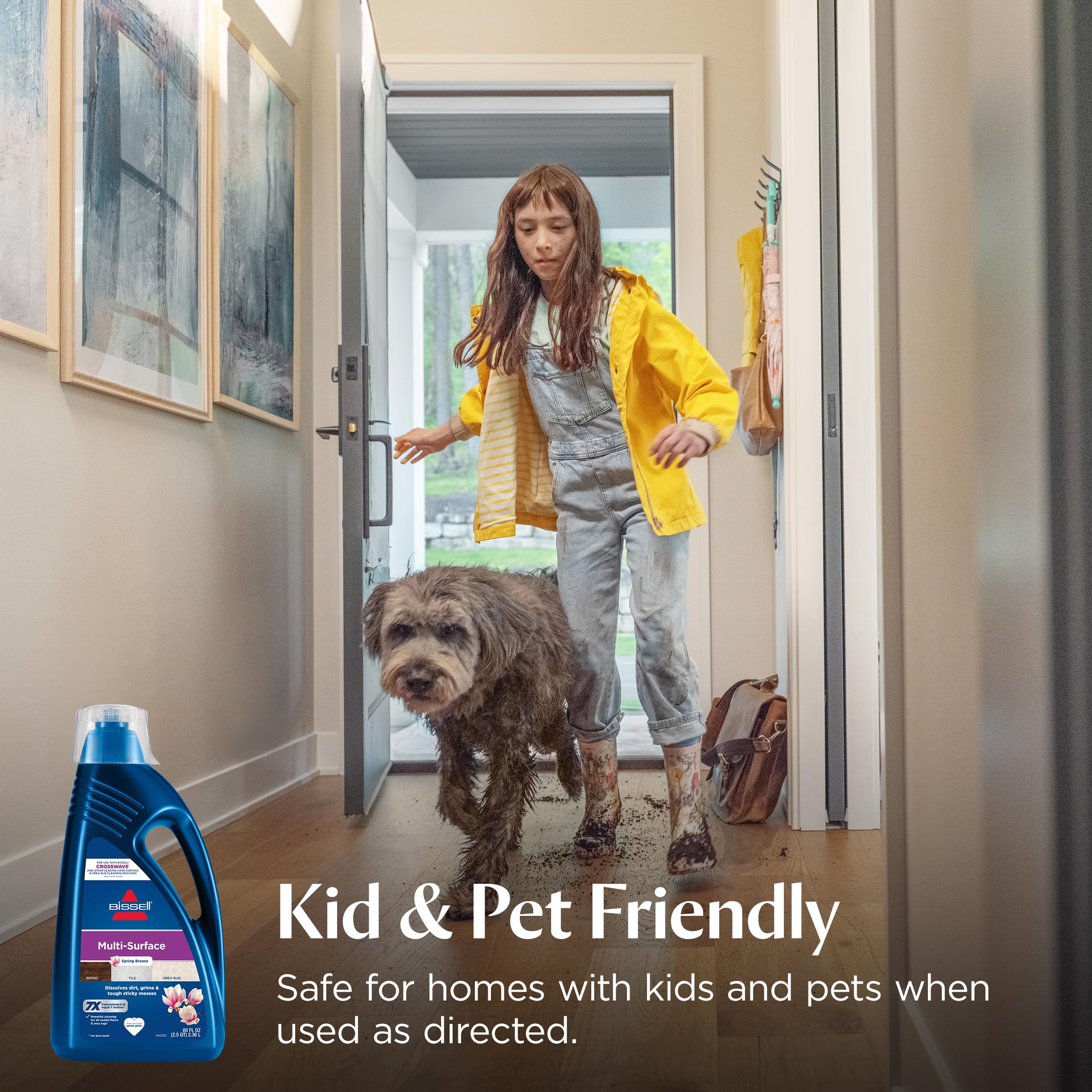 Bissell Multi-Surface Solution delivers streak-free results after cleaning