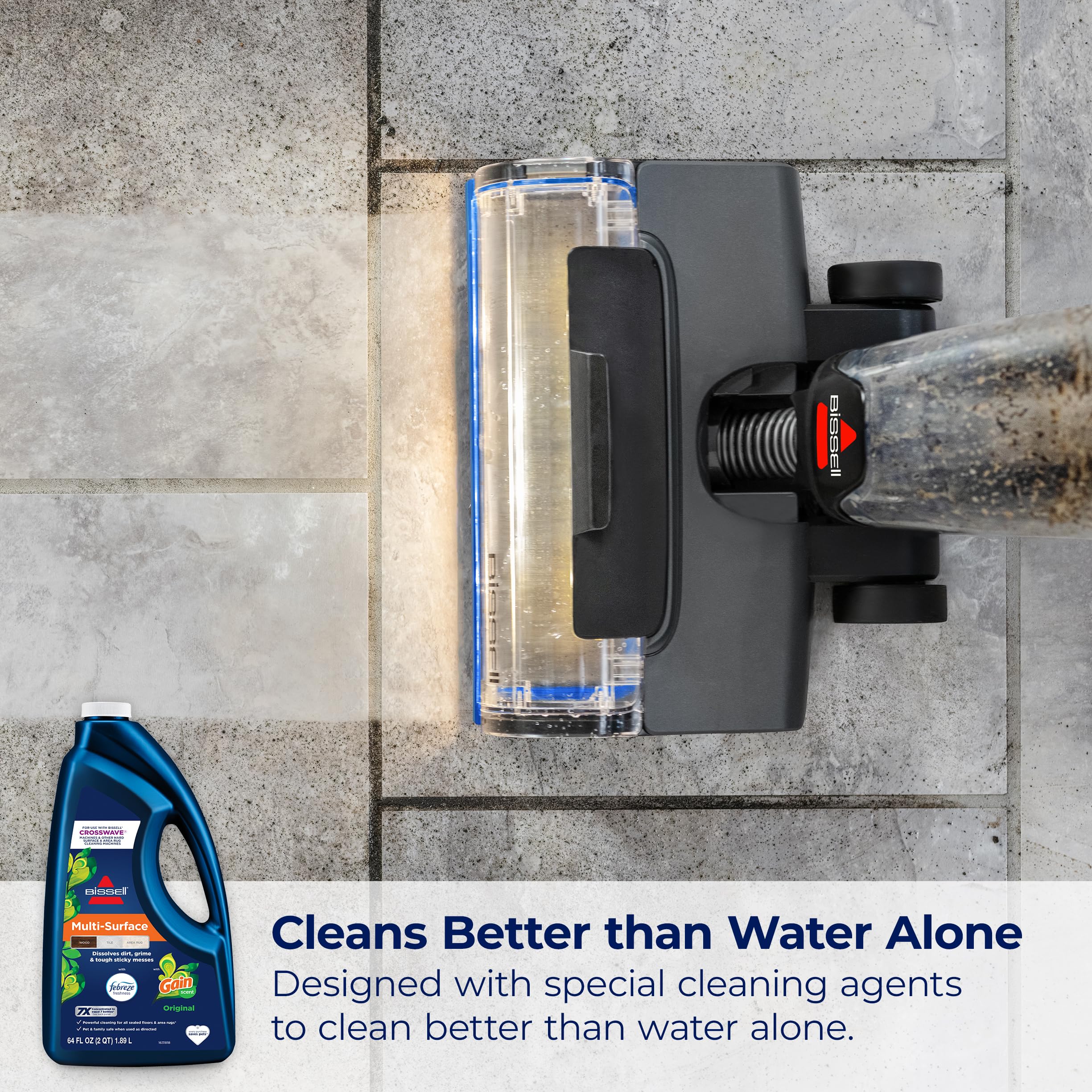 Bissell formula cleans sealed hard floors safely and effectively