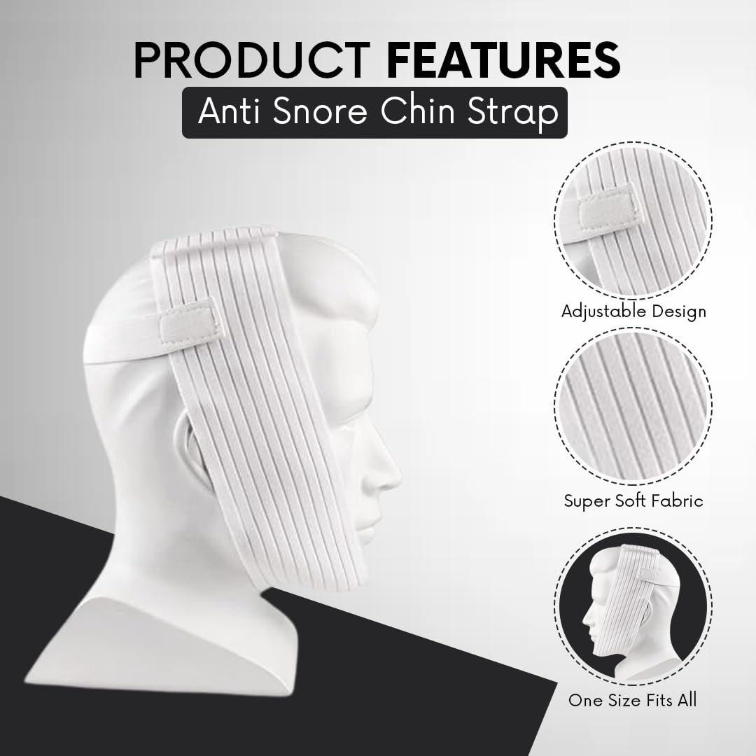 Bistras chin strap made of breathable elastic fabric that helps keep you comfortable all night.