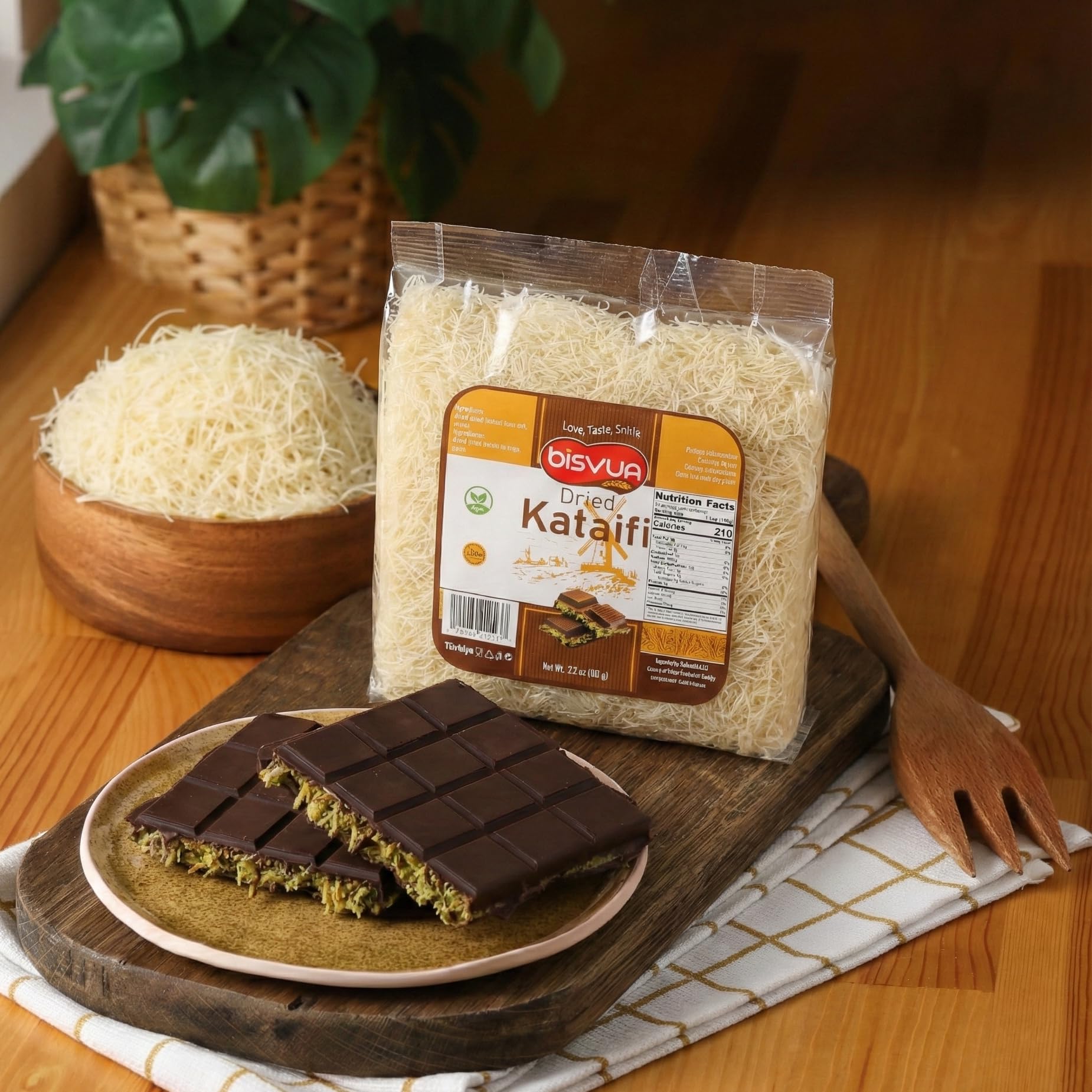 Bisvua gift-ready kataifi packaging for bakers.