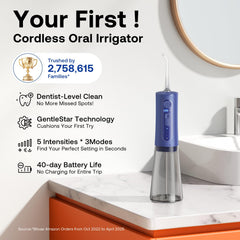 Bitvae cordless water flosser 6-tip rotation demonstrates versatile access to hard-to-reach areas.