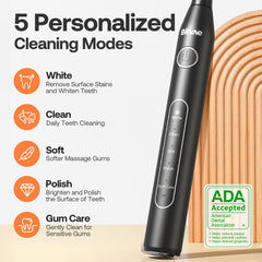 Bitvae electric toothbrush in use with high-stroke cleaning.
