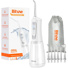 Bitvae Water Dental Flosser front view, compact travel-ready design for daily use.