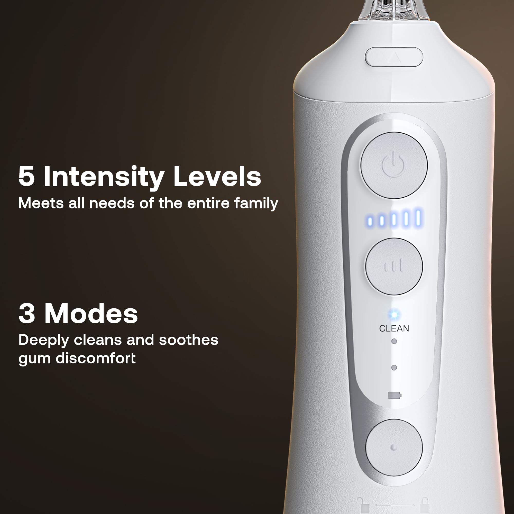 Bitvae Water Dental Flosser large reservoir enables longer cleaning sessions.