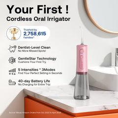 Bitvae Water Flosser with clear battery life indicator for travel convenience.