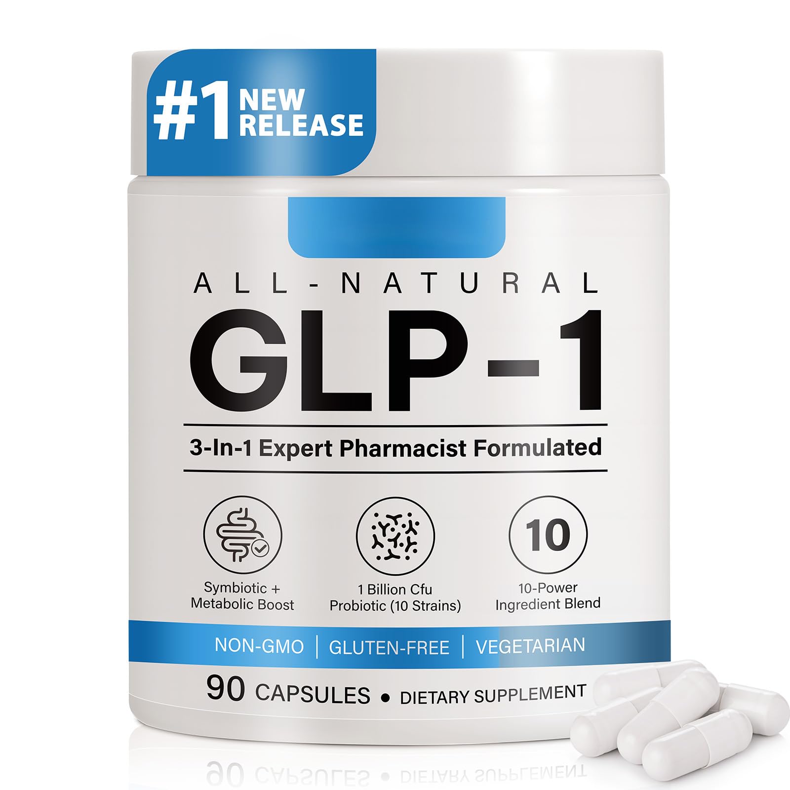 Bivinke GLP-1 bottle front for daily wellness capsules supporting energy balance