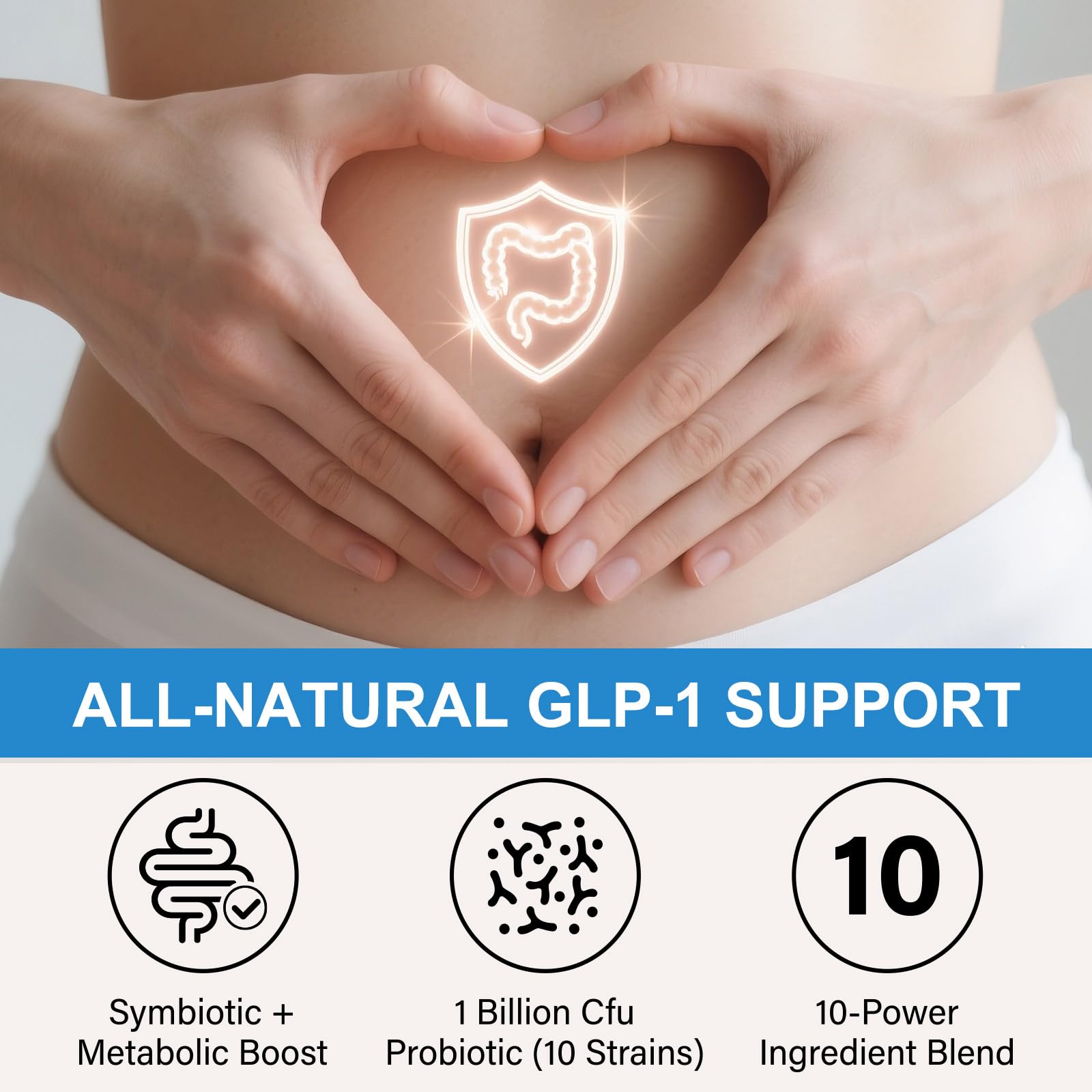 Bivinke GLP-1 prebiotic-probiotic blend image supports digestive comfort
