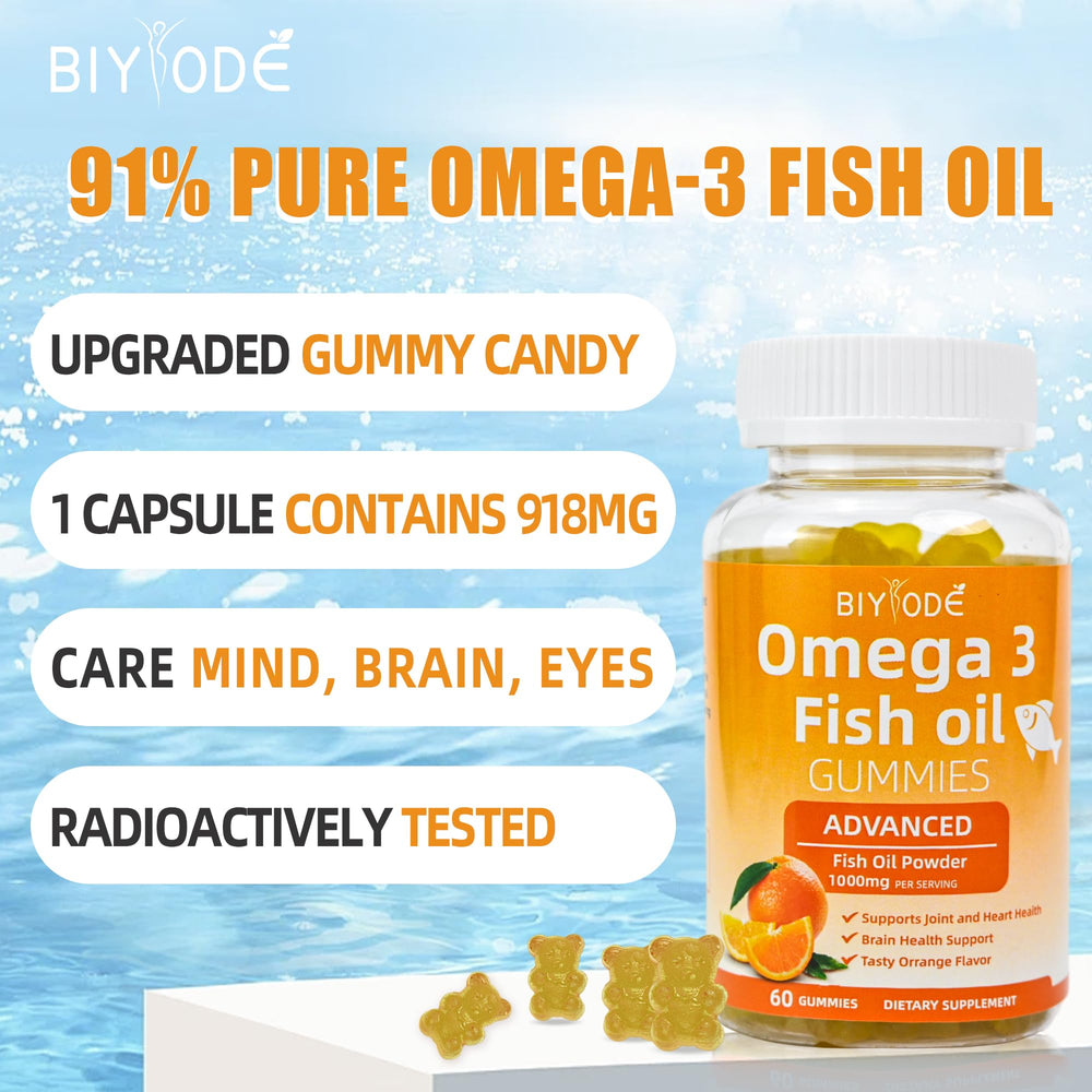 BIYODE Omega-3 gummies emotional balance and energy use case.