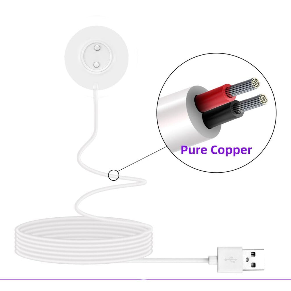 Bizooth Rose Charger in-use with a massage device for convenient charging sessions.