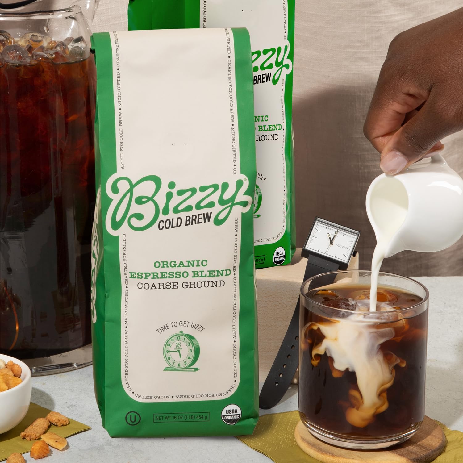 Bizzy cold brew setup showcasing brew-your-way flexibility.