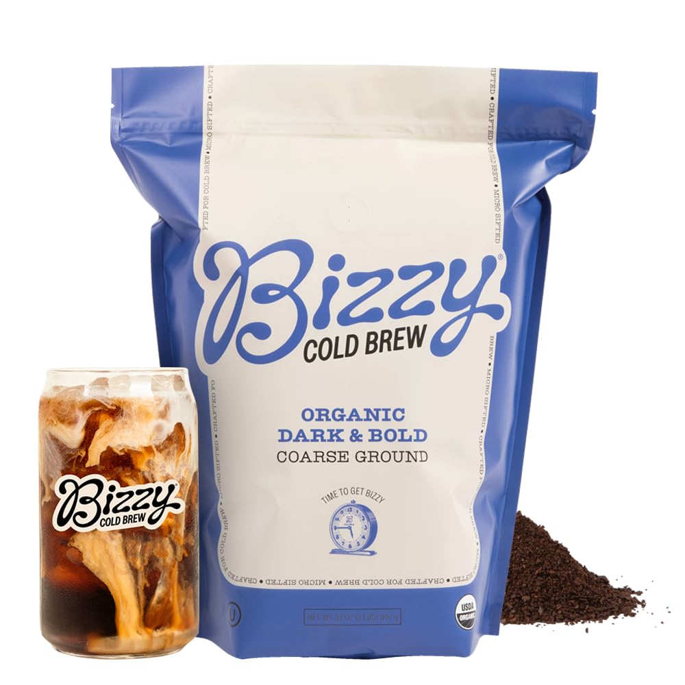 Bizzy Organic Cold Brew coarse-ground bag for smooth cold brew