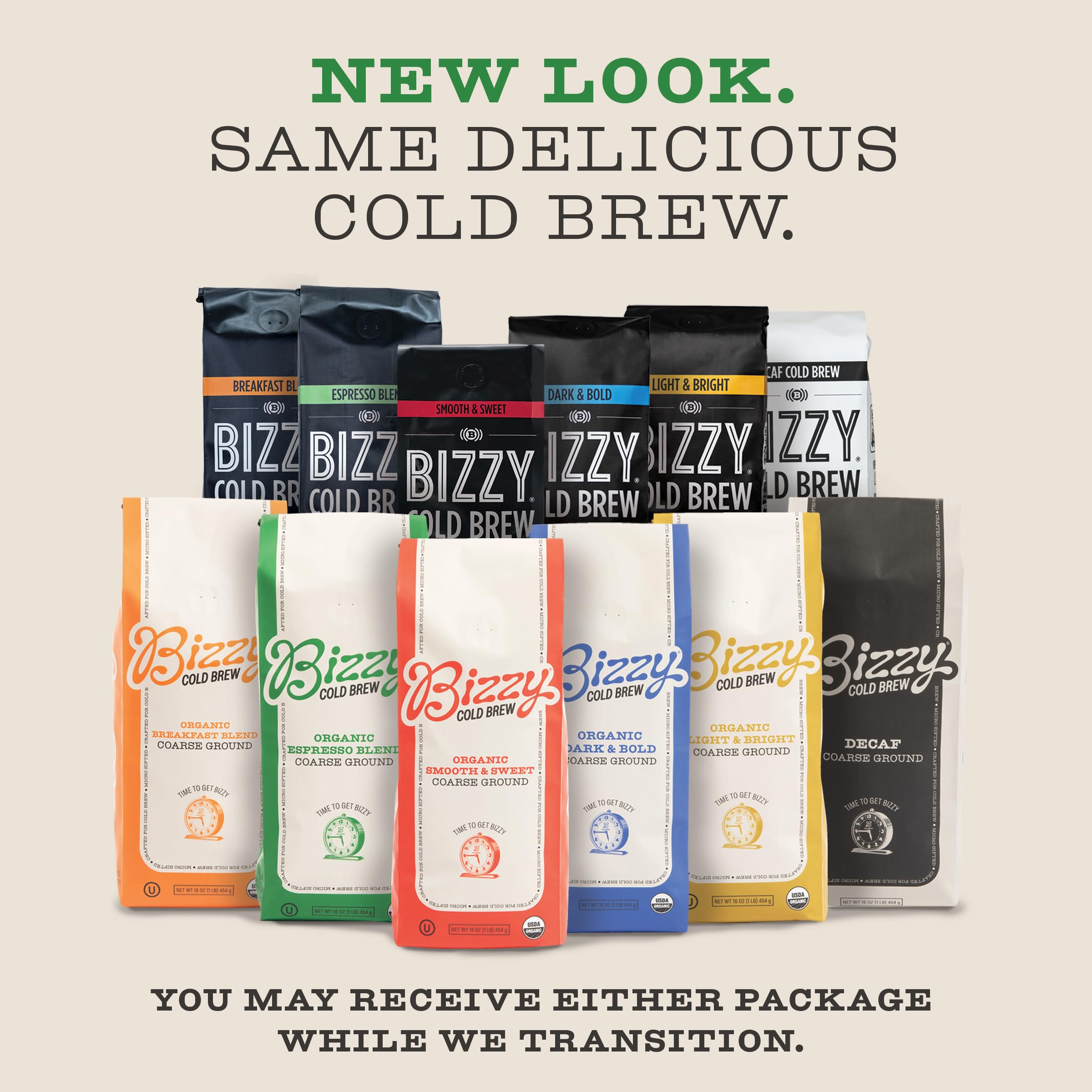 Bizzy Organic Cold Brew brew-your-way versatility for preferred strength