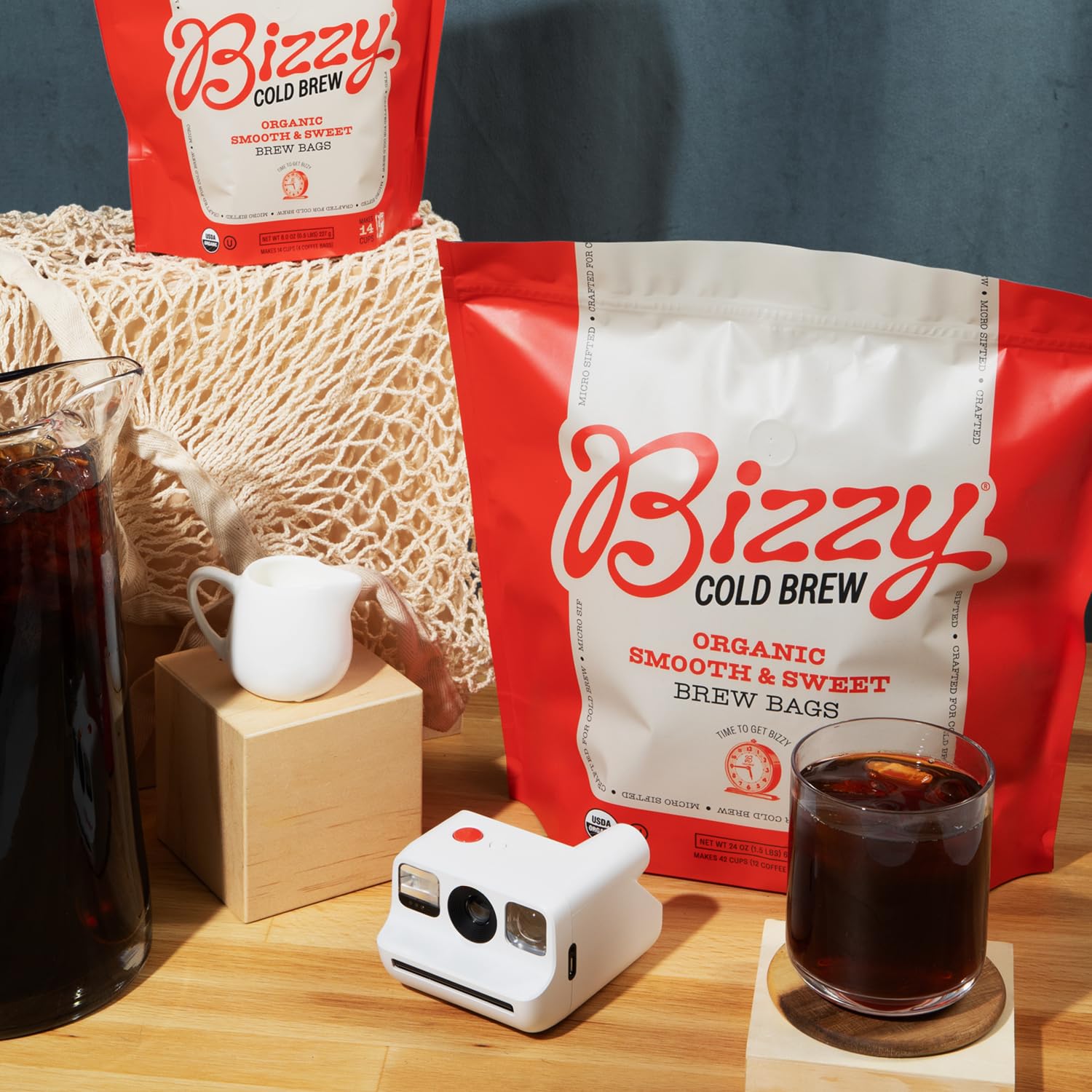 Bizzy Organic Cold Brew micro sifted coffee for clean filtration and smooth flavor
