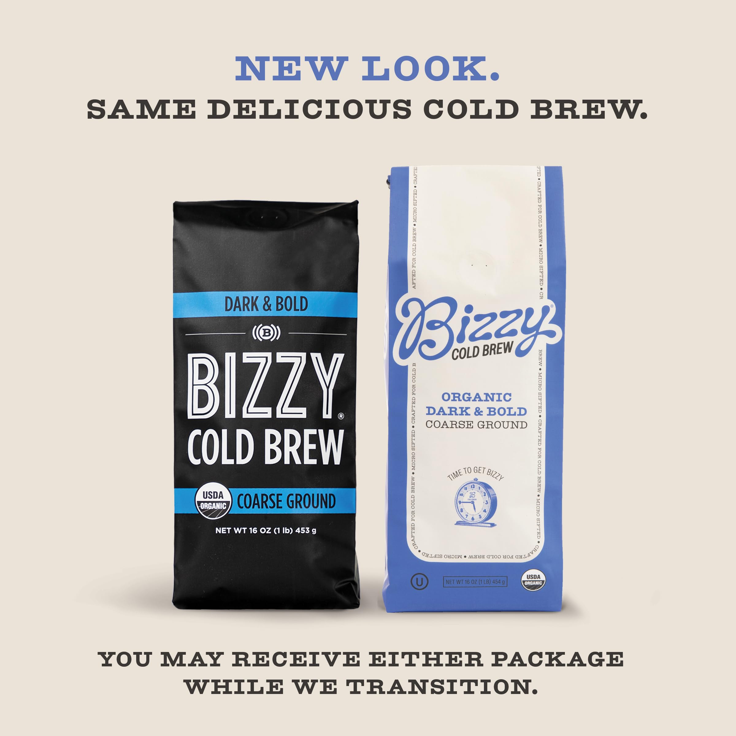 Bizzy Organic Cold Brew micro sifted blend for a clean brew