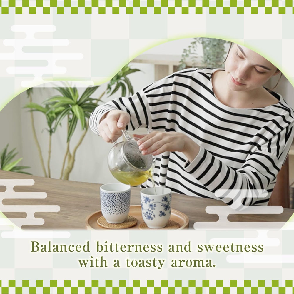 BJDesign Sencha tea with traditional sweets pairing enhances everyday ritual.