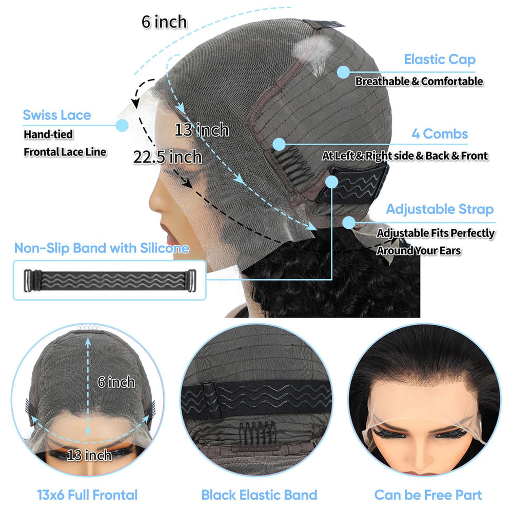 BJVT pre plucked cap with baby hairs for effortless styling.
