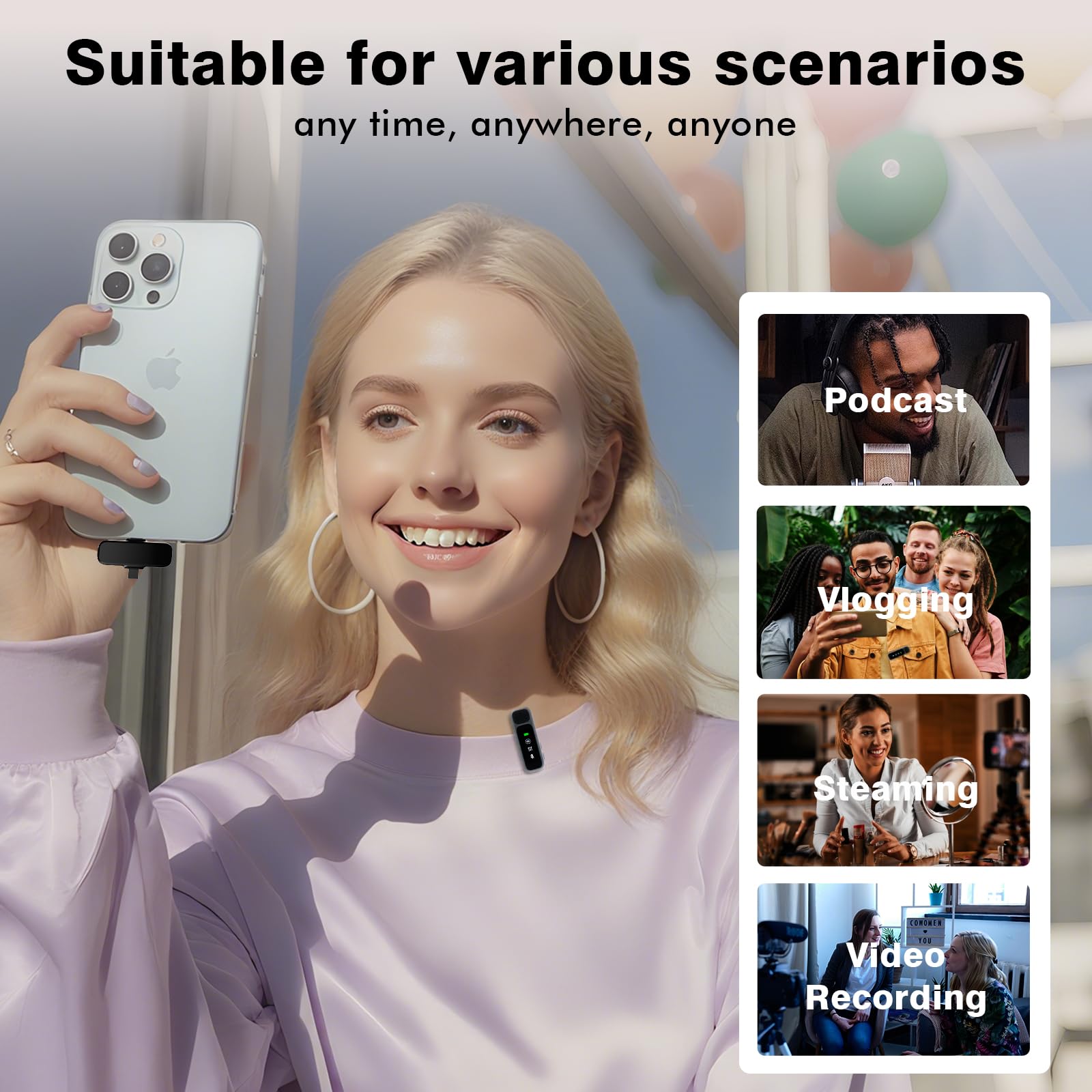 BKIY mic noise cancellation helps improve clarity in noisy environments.