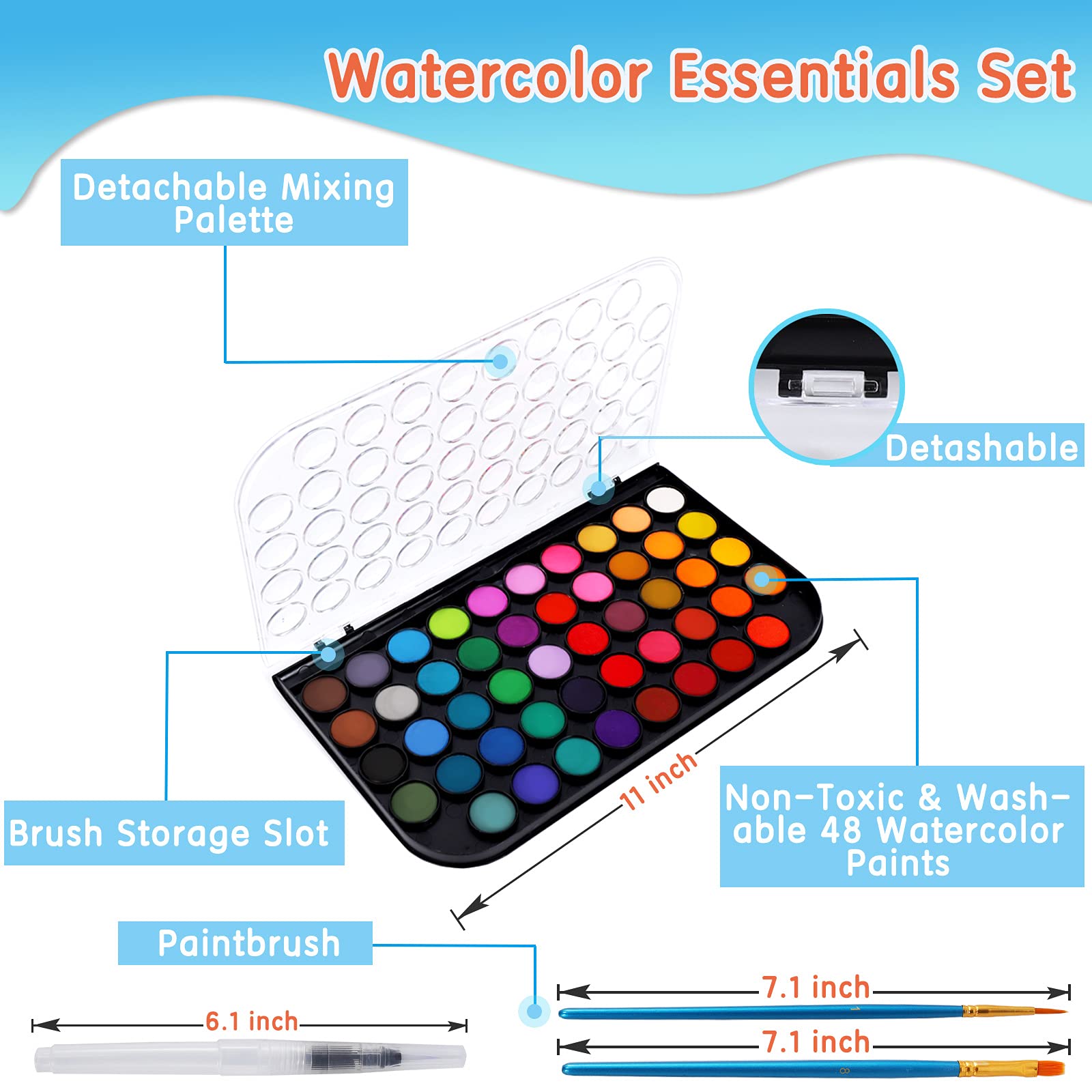 Blablaovy brush included for smooth washes and precise strokes.