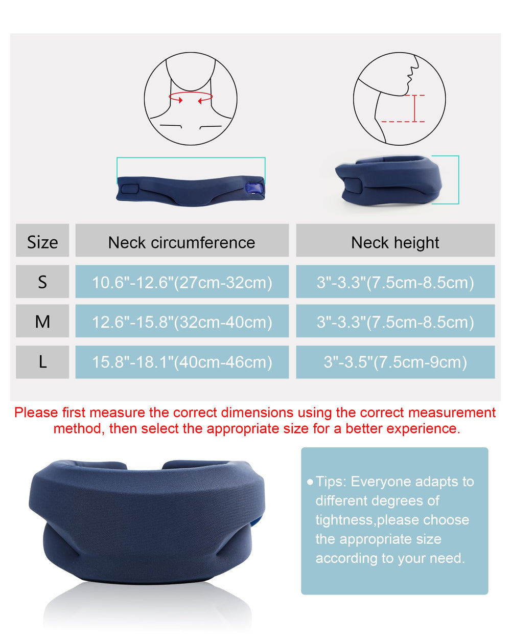 BLABOK neck brace breathable fabric keeps skin dry during wear.