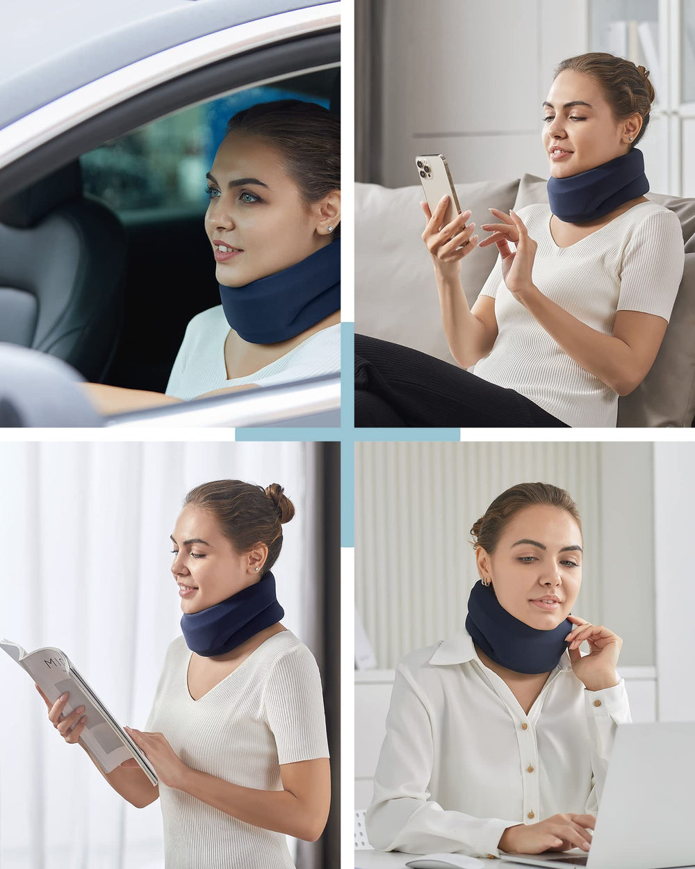 BLABOK neck brace model wearing for everyday comfort.