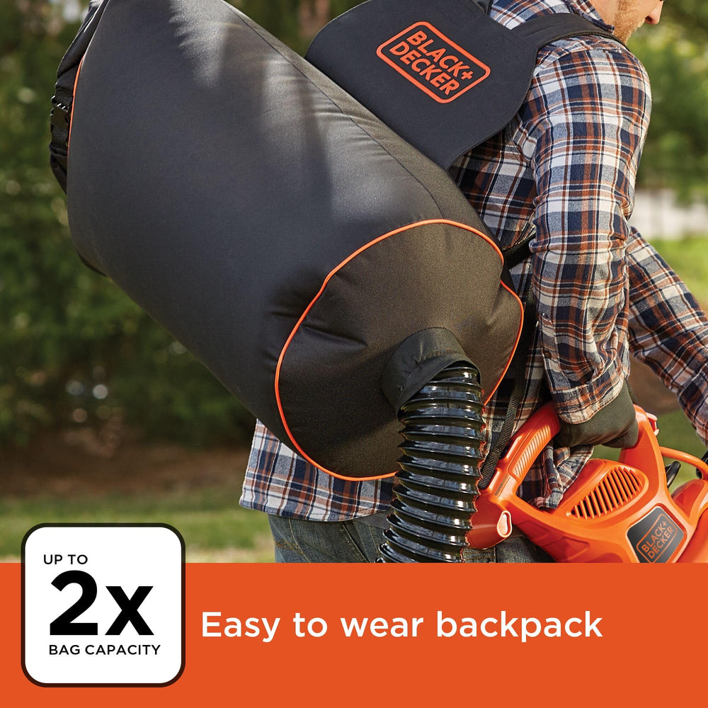 BLACK+DECKER BEBL7000 mulcher mode reduces debris volume