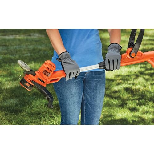 BLACK+DECKER edging along driveways and sidewalks with consistent lines.