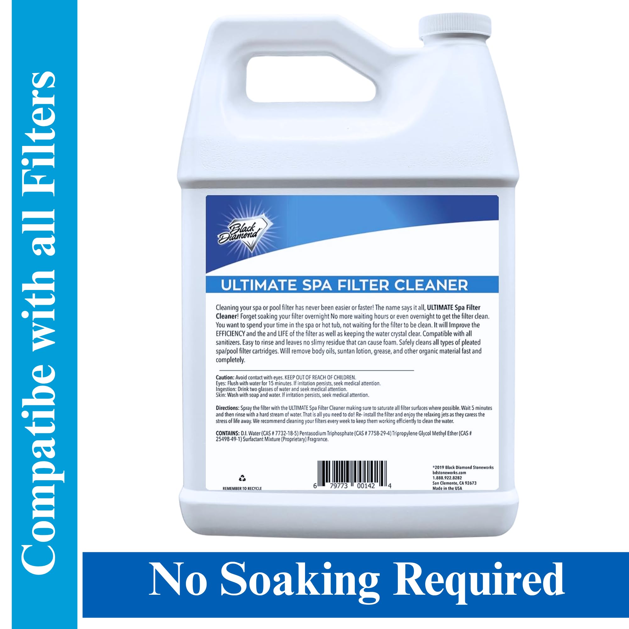 Black Diamond Ultimate Spa Filter Cleaner spray nozzle illustrating quick-action cleaning