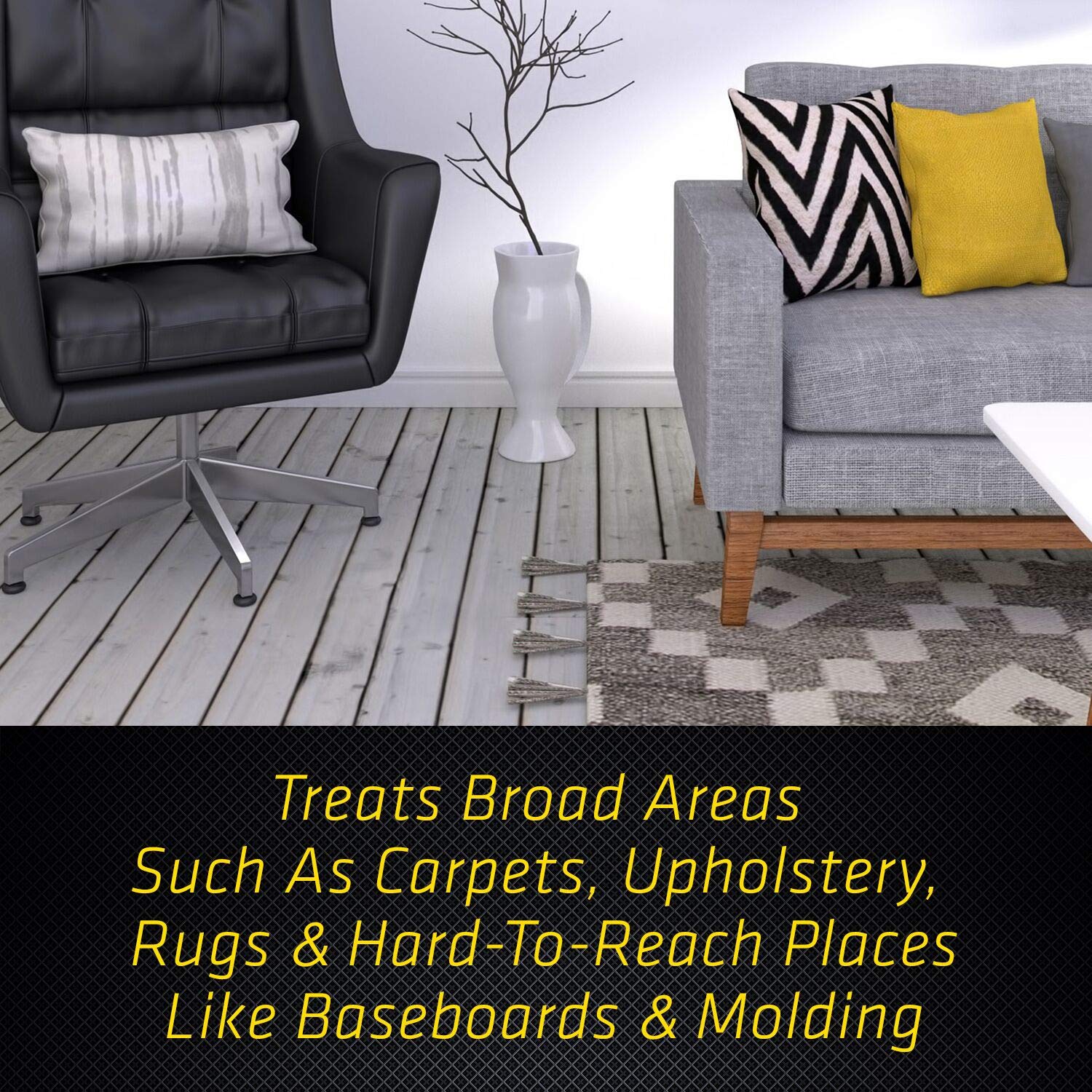 Black Flag Extreme Flea Killer baseboards-moldings for hard-to-reach areas.
