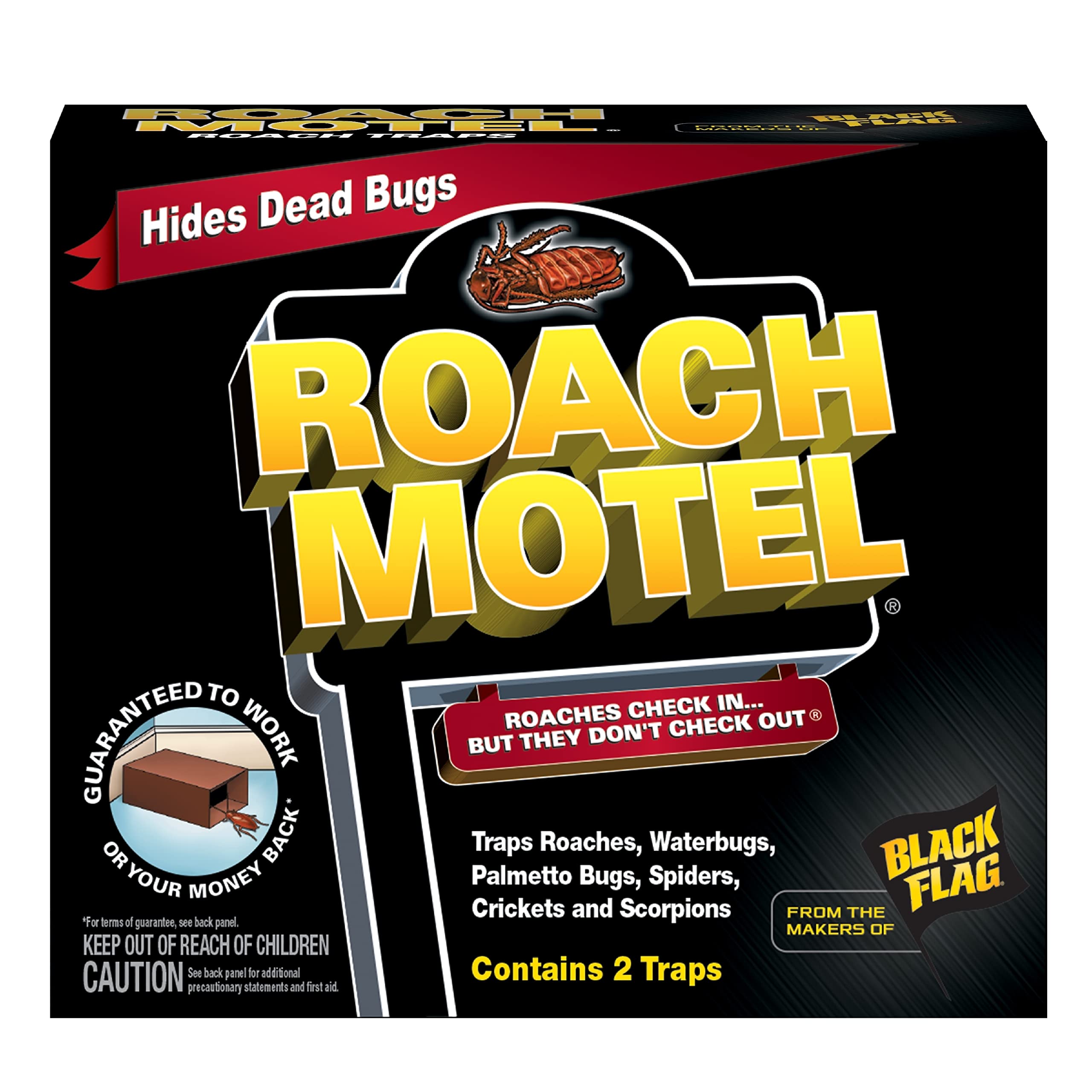 Black Flag Roach Motel trap front view shows discreet, pesticide-free insect control.