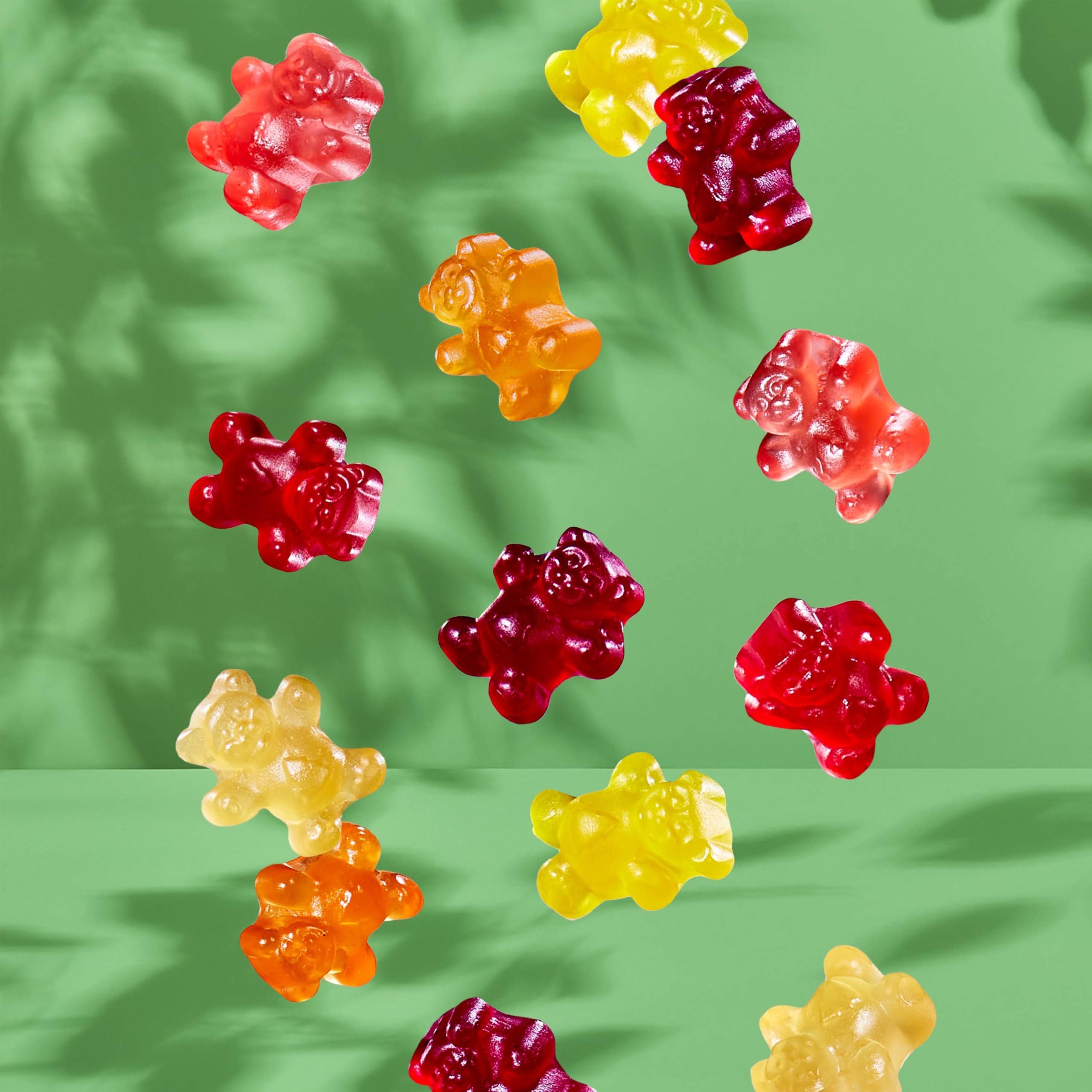 Soft and juicy texture highlights real fruit flavors in Black Forest gummies.