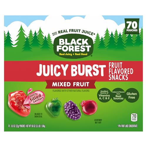 Black Forest Juicy Burst grape flavor fruit snack visual.