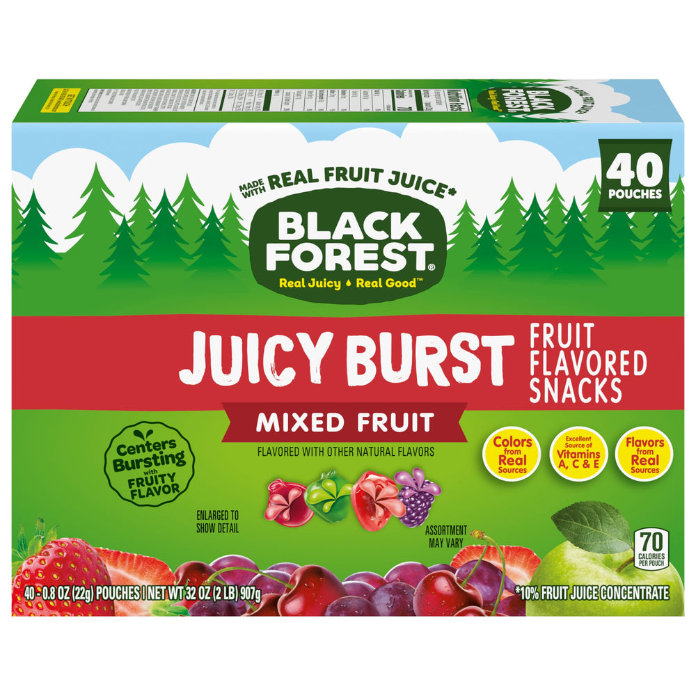 Black Forest Juicy Burst Mixed Fruit collection image, four flavors
