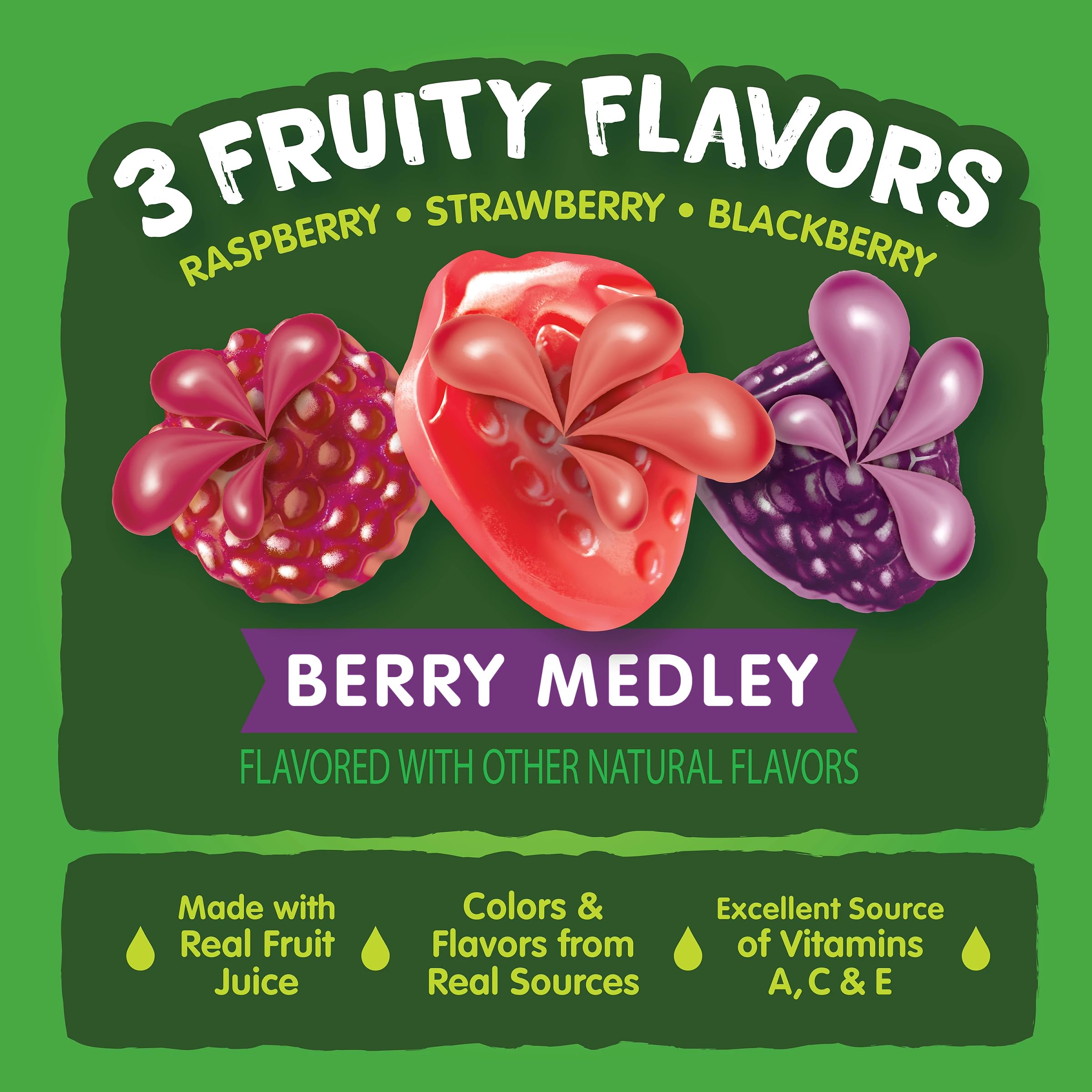 Raspberry flavor pouch ready for road trips and sharing.