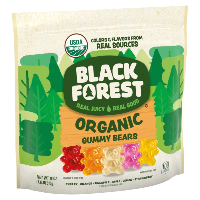 Black Forest Gummy Bears color variety from real sources showcased in vibrant hues