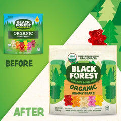 Black Forest Organic Gummy Bears six flavors noted for kids