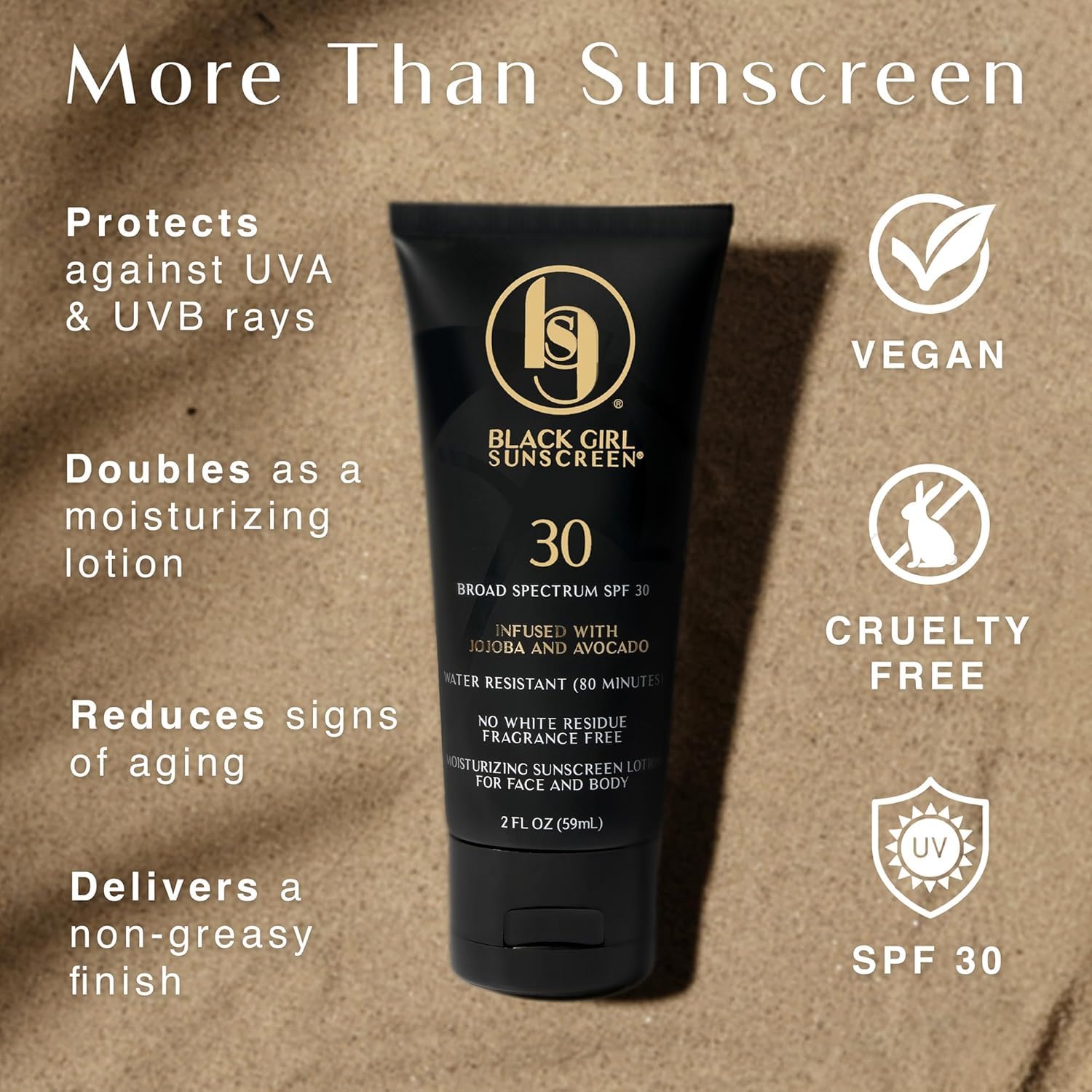 BLACK GIRL SUNSCREEN cream texture spread smoothly without white cast
