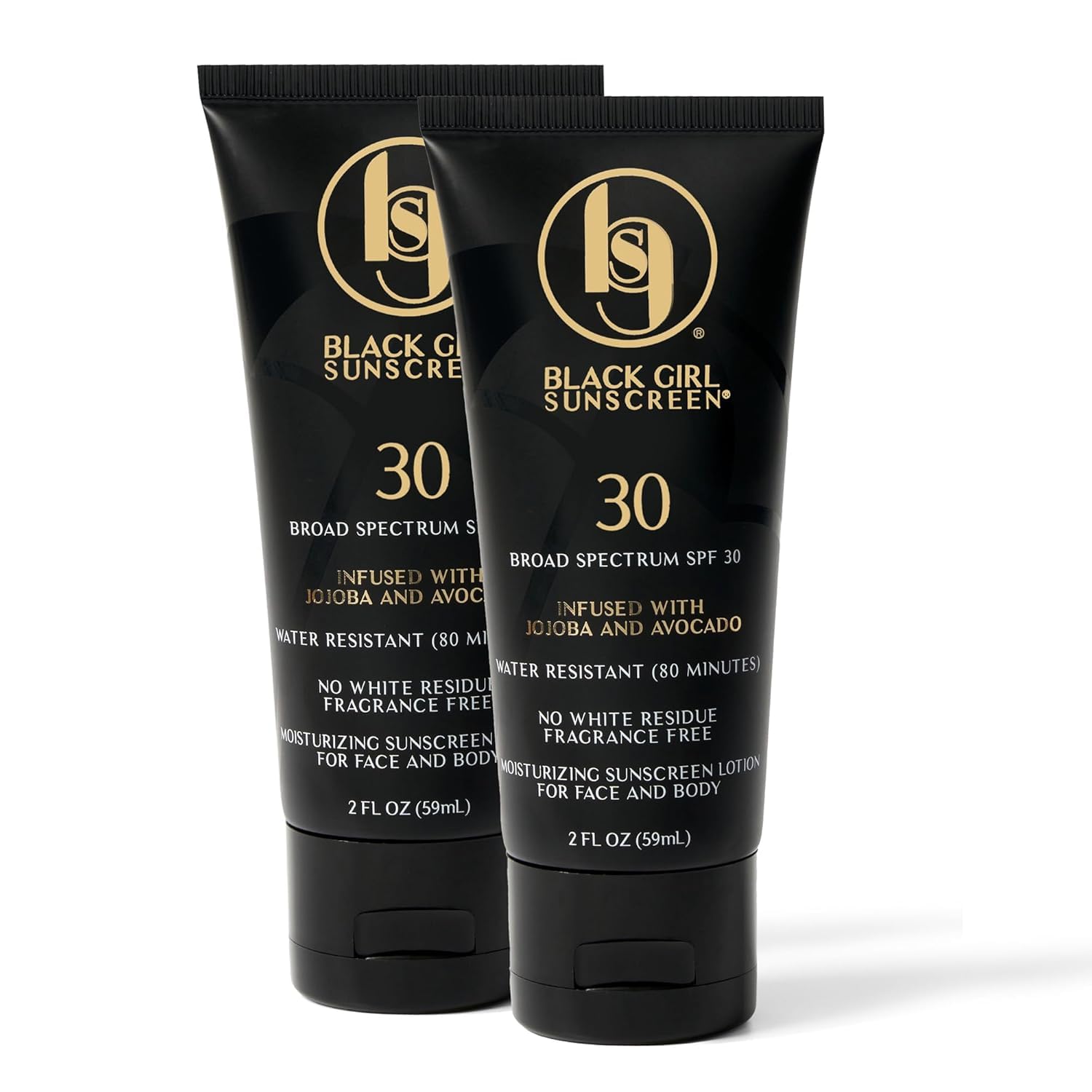 BLACK GIRL SUNSCREEN SPF 30 bottle front for melanin-rich skin protection