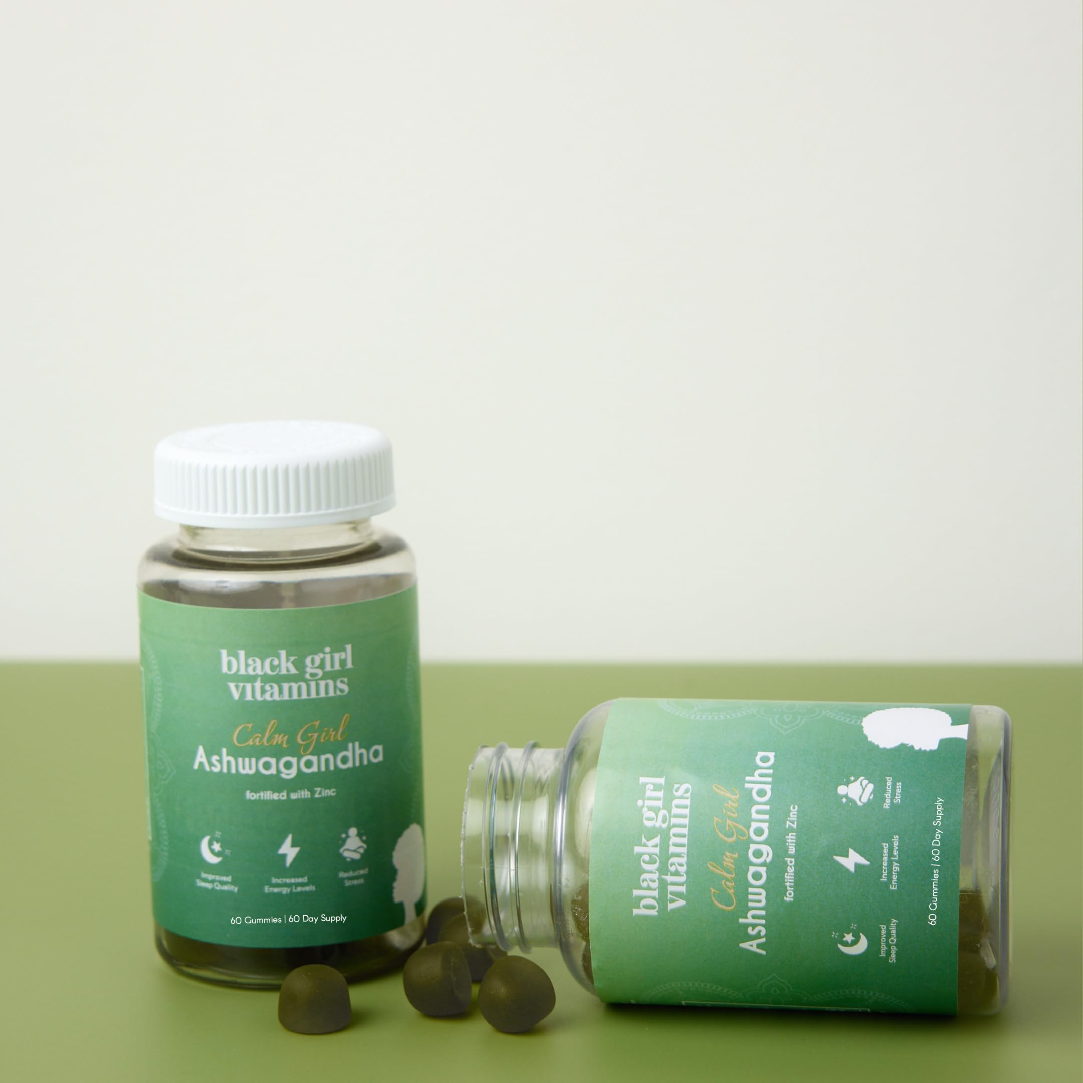Black Girl Vitamins Calm Girl product on wellness shelf.