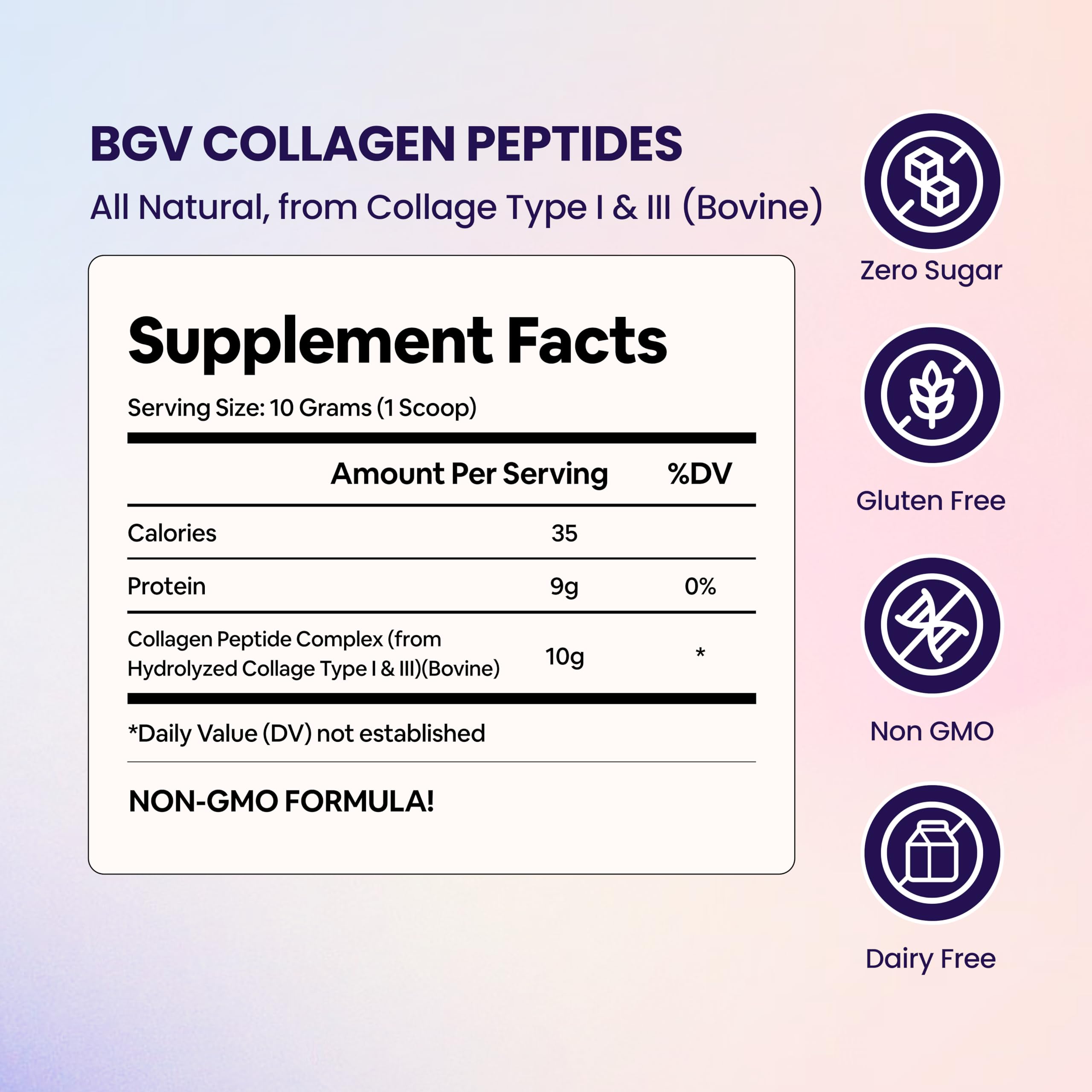 Black Girl Vitamins collagen ingredient label highlighting grass-fed source.